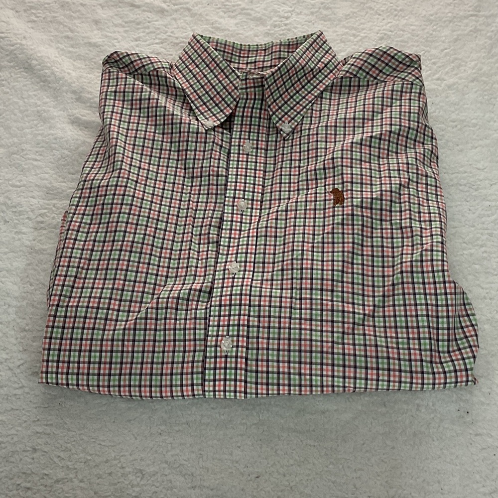 Mens long sleeve Plaid Button-Up Shirt